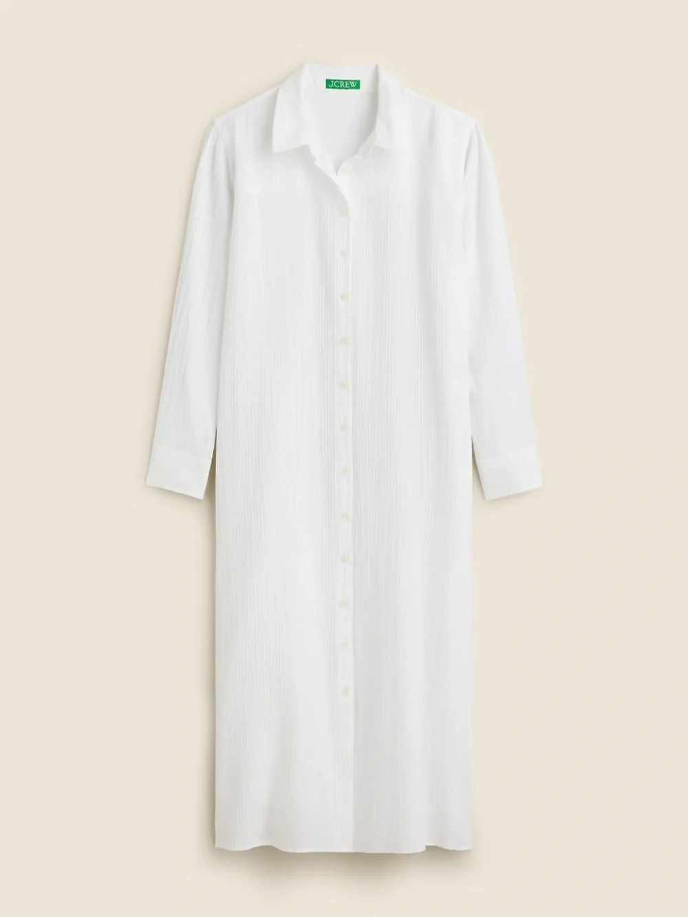 J Crew Long beach shirt in airy gauze - White - Small